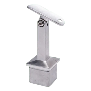 PSG soporte de pasamanos articulado encolado 42,4 mm para poste 40x40 mm AISI 304 satinado