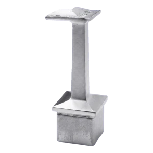 Soporte de barandilla angular 42,4 mm para poste 40x40 mm – acero inoxidable AISI 304 satinado