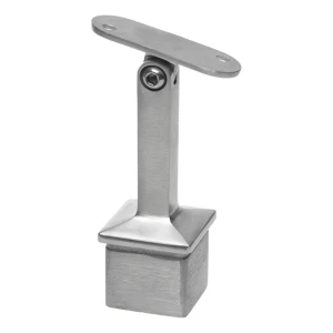 PSG soporte articulado para pasamanos plano pegado a poste 40x40 mm AISI 304 satinado