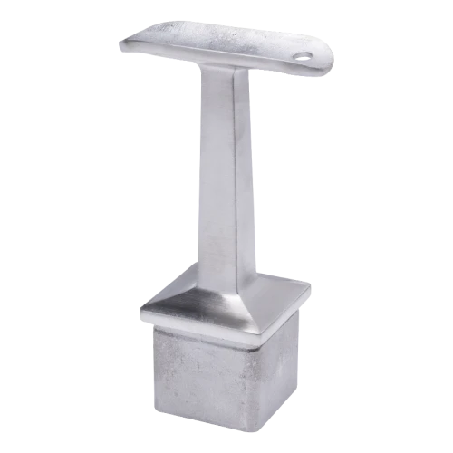 PSG soporte de pasamanos de barandilla de acero inoxidable 42,4 mm para poste 40x40 mm – encolado, satinado 001-046 (1)