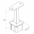 PSG soporte pasamanos plano encolado para poste 40×40 mm – acero inoxidable AISI 304 satinado 001-051 (2)
