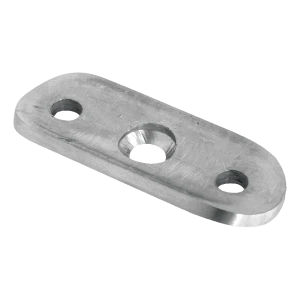 Placa de montaje para pasamanos de ⌀ 48,3 mm – acero inoxidable AISI 304, satinado, 64x24x4 mm