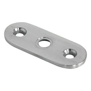 Placa de montaje para barandilla plana 64×24×4 mm – acero inoxidable AISI 304 satinado