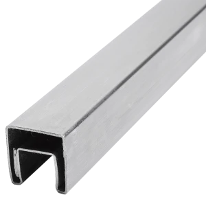 PSG Pasamanos superpuesto sobre cristal 40x40 mm AISI 304 satinado – 2500 mm
