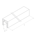 PSG Pasamanos superpuesto sobre cristal 40x40 mm AISI 304 satinado – 2500 mm 001-082 (2)