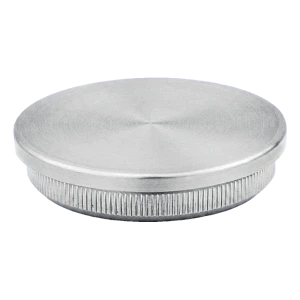 Tapón plano a presión para tubo de barandilla Ø42,4 mm AISI 304 satinado