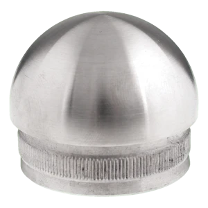 Tapón elipsoidal para introducir en tubo 48,3 mm, acero inoxidable AISI 304 satinado