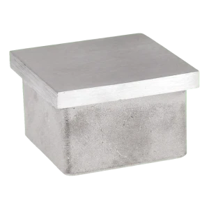 Tapón de impacto para perfil cuadrado 40×40×2 mm – acero inoxidable AISI 304 satinado