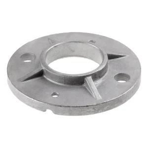 Base de montaje con brida para barandilla ⌀42,4 mm – acero con agujeros