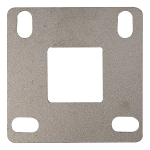 Base de poste para barandilla para soldar 100x100 mm – sistema 40x40, acero inoxidable AISI 304