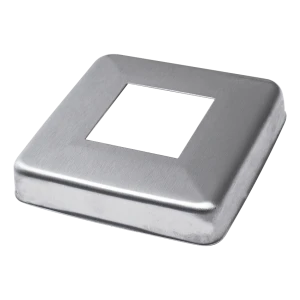 Embellecedor cuadrado de acero para perfil de barandilla 40x40 mm – 85x85 mm satinado