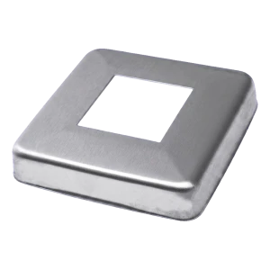Rosetón de enmascaramiento para balaustrada 90x90 mm para perfil 40x40 – acero inoxidable AISI 304 pulido