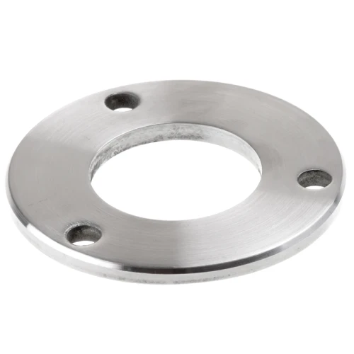 Base de poste de barandilla para soldadura fi 85 mm – acero inoxidable AISI 304 satinado, sistema 42,4 001-188 (1)