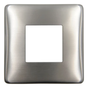 Roseta de enmascaramiento cuadrada 90×90 mm para perfil de barandilla 40×40 – acero AISI 304 satinado