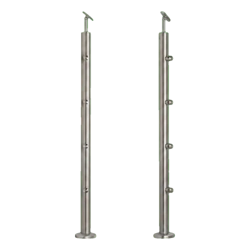 PSG Poste de barandilla intermedio pasante fi 42,4 mm AISI 304 – 4 soportes, satinado 001-204 (1)