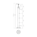 PSG Poste de barandilla intermedio pasante fi 42,4 mm AISI 304 – 4 soportes, satinado 001-204 (4)