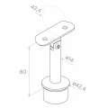 PSG Poste de barandilla intermedio pasante fi 42,4 mm AISI 304 – 4 soportes, satinado 001-204 (7)