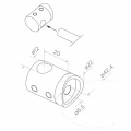 PSG poste de balaustrada esquinero de acero AISI 304 ø42,4 mm H1060 mm con soportes para tubos ø12 mm 001-206 (5)
