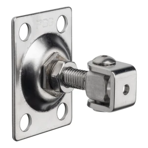 PSG bisagra regulable para puerta M12 con placa 75×55 mm – acero inoxidable AISI 304