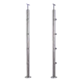 PSG poste de balaustrada intermedio Ø42,4 mm de acero inoxidable AISI 304 – 4 soportes Ø12, montaje en suelo 001-207 (1)