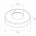 PSG poste de balaustrada intermedio Ø42,4 mm de acero inoxidable AISI 304 – 4 soportes Ø12, montaje en suelo 001-207 (5)
