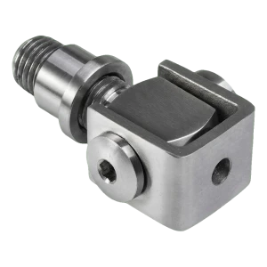 Bisagra regulable para soldar M12 – acero inoxidable AISI 304, satinado
