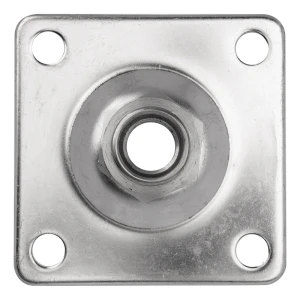 PSG placa para bisagra regulable M20 – acero inoxidable AISI 304, 100×100 mm