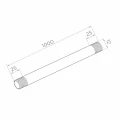 Tirante para marquesina de vidrio M12x1000 mm – acero inoxidable AISI 304, satinado, rosca derecha/izquierda 001-227 (2)