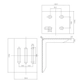 Soporte PSG para anclaje de puerta corredera de acero 150×120 mm 001-249 (2)
