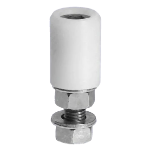 Rodillo guía PSG para puertas Ø 25 mm blanco con espiga M12