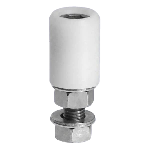 PSG rodillo guía para puertas FI 32 mm blanco con espiga M12