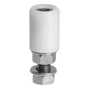 PSG rodillo guía de puerta FI 43 mm blanco con soporte atornillado M16