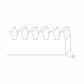 PSG cremallera dentada de acero galvanizado para puertas correderas 1000 mm módulo 4 001-284 (2)