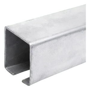 PSG carril guía de acero para puertas correderas – perfil en U 50×50 mm, longitud 6000 mm