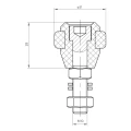PSG rodillo guía con goma ø 31 mm para puertas correderas con vástago M10 001-276 (2)