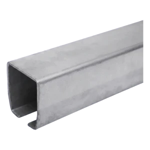 PSG carril guía para puerta corredera 100×90×5 mm negro – perfil en U de acero 6 m