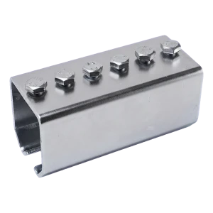 PSG conector de carril guía para puerta suspendida 59×62 mm galvanizado
