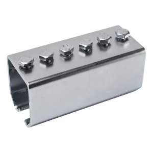 PSG conector para rieles de puerta corredera 45×46 mm galvanizado con tornillos