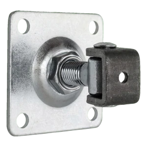 PSG bisagra regulable para puerta M18 con chapa 80×80 mm galvanizada