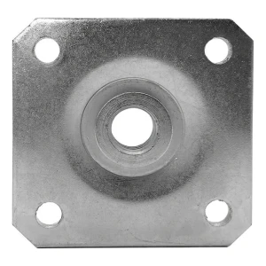 PSG Placa de montaje 80×80×3 mm para bisagra regulable M16 – galvanizado