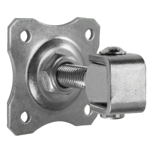 Bisagra regulable para puertas con placa decorativa M16 80×80 mm acero galvanizado