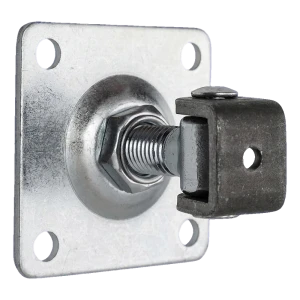 PSG bisagra regulable para puerta M16 con placa de 100×100×4 mm galvanizada