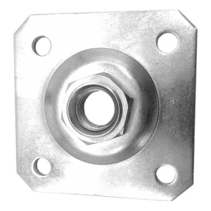 PLATER escudo decorativo 100×100×4 mm para bisagra ajustable M20 galvanizado