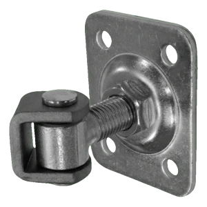 PSG bisagra de puerta regulable M16 con escudo rectangular 75x55 mm galvanizada
