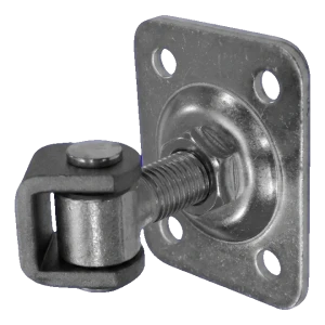 PSG bisagra de portón regulable M16 con placa rectangular 75×55 mm