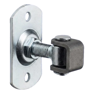 Bisagra regulable para puertas M16 con placa rectangular 100×55×4 mm