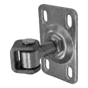 Bisagra regulable de puerta M20 de acero con base 120×75 mm