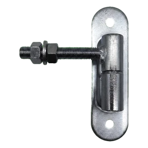 Bisagra regulable torneada PSG ø 27 M16 con escudete 180×50 mm y bola