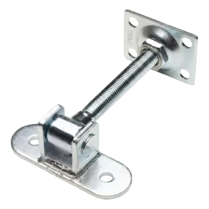 PSG bisagra regulable para puertas M16 con placa 115×40 mm y soporte 75×55×3 mm