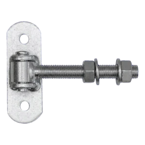 Bisagra regulable para puerta M16 con placa 115×40 mm – galvanizada